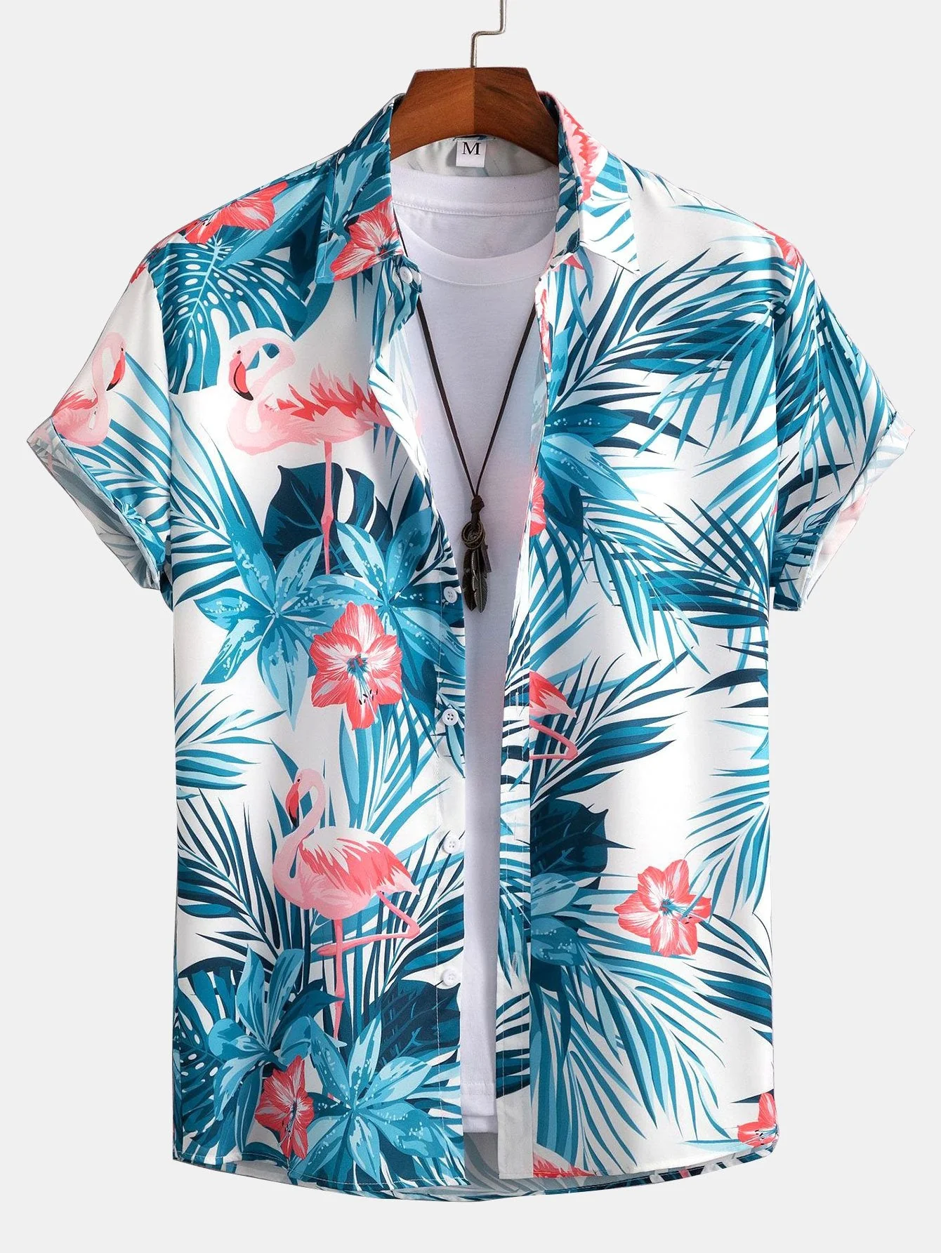Flamingo Tropenprint Button-Up-Hemd & kurze Schwimmshorts - Image 6