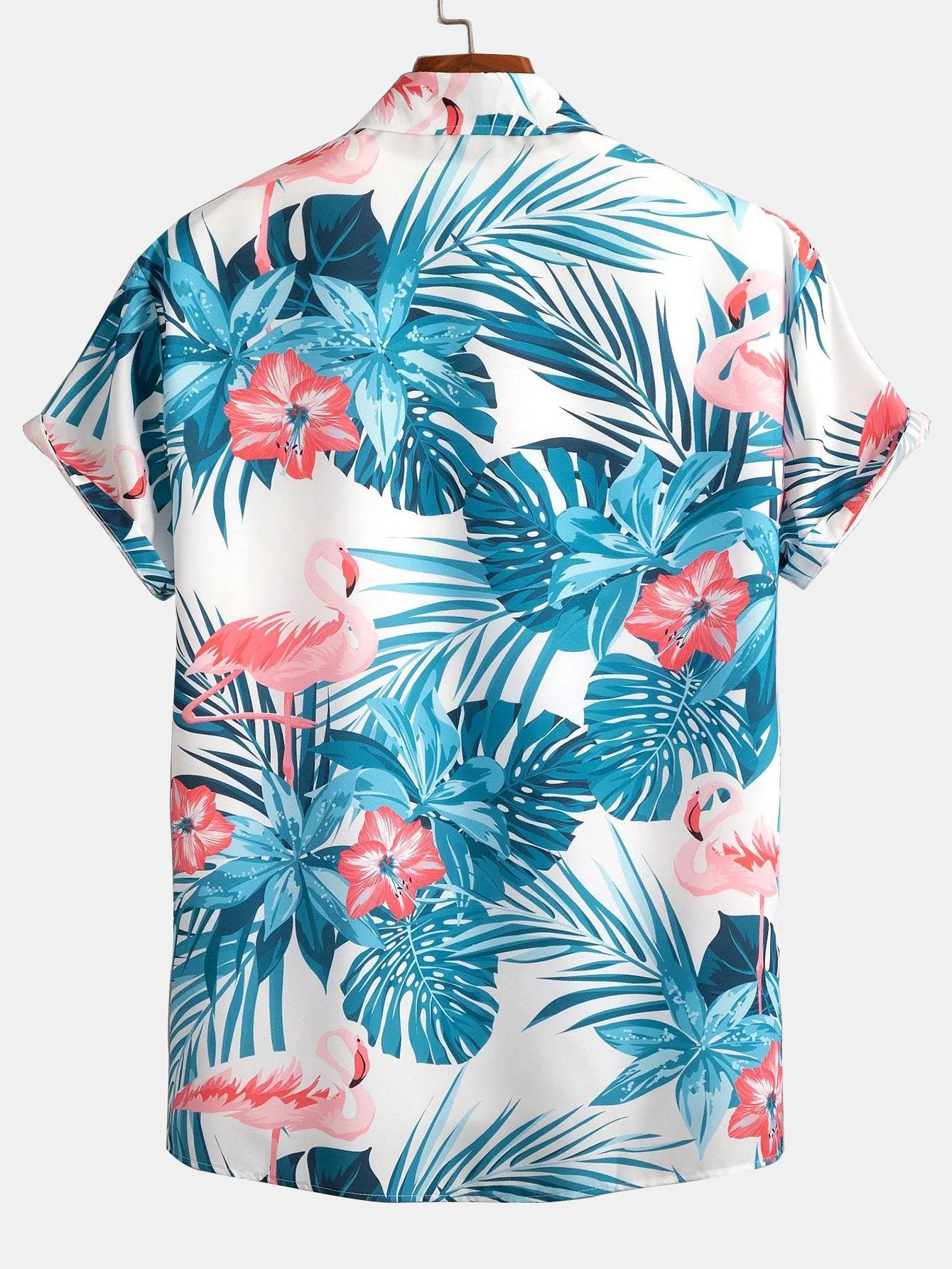 Flamingo Tropenprint Button-Up-Hemd & kurze Schwimmshorts - Image 7