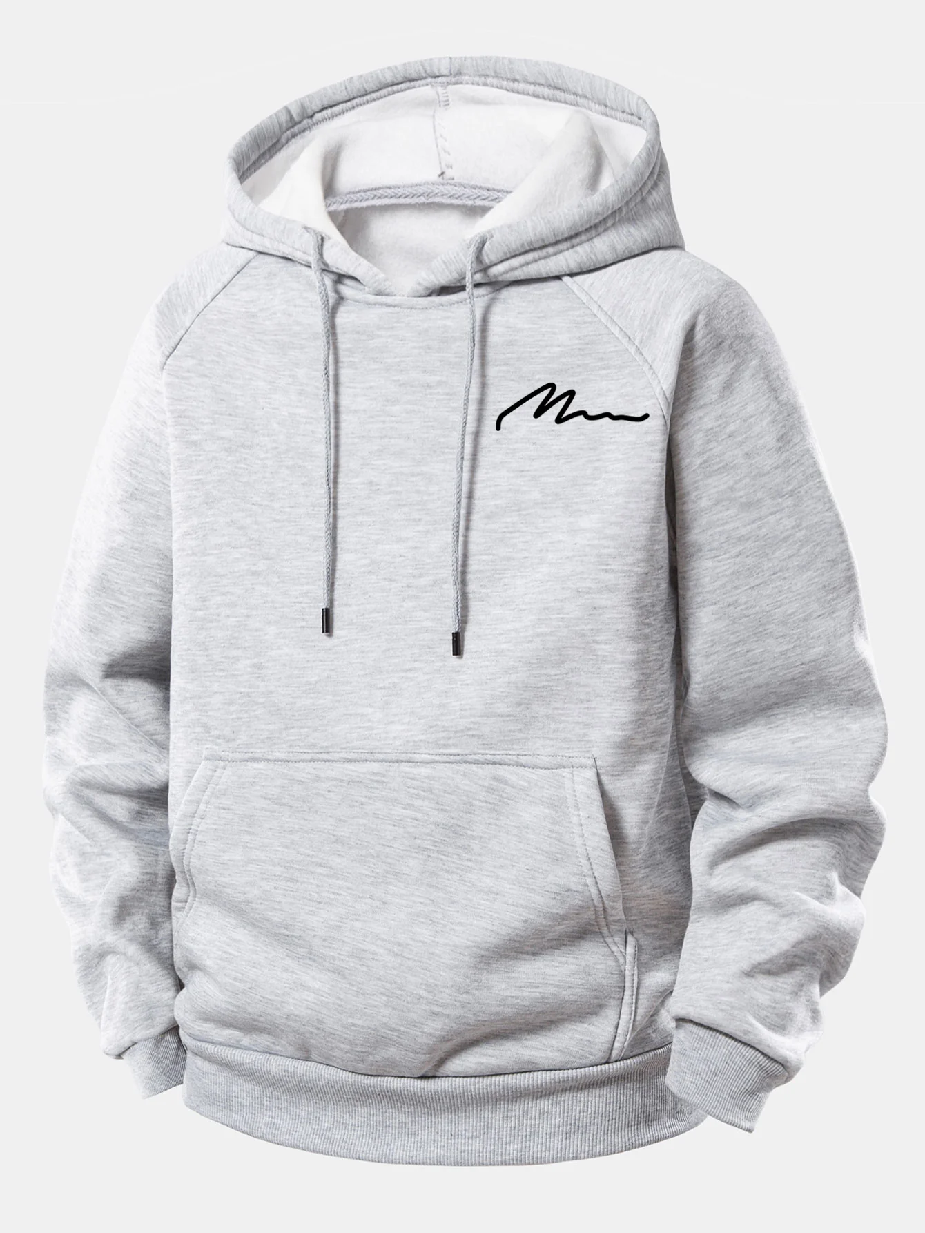Men Print Drawstring Hoodie & Jogger Pants - Image 9