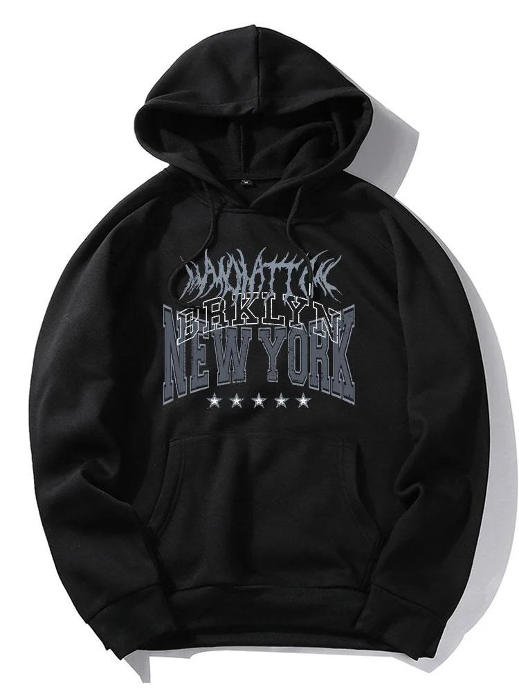 New York Gothic Print Hoodie - Image 2