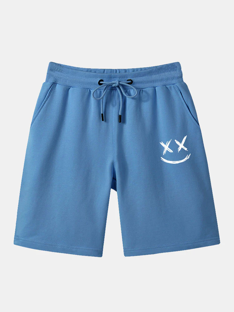 Smiley Print Mittellange Shorts - Image 4